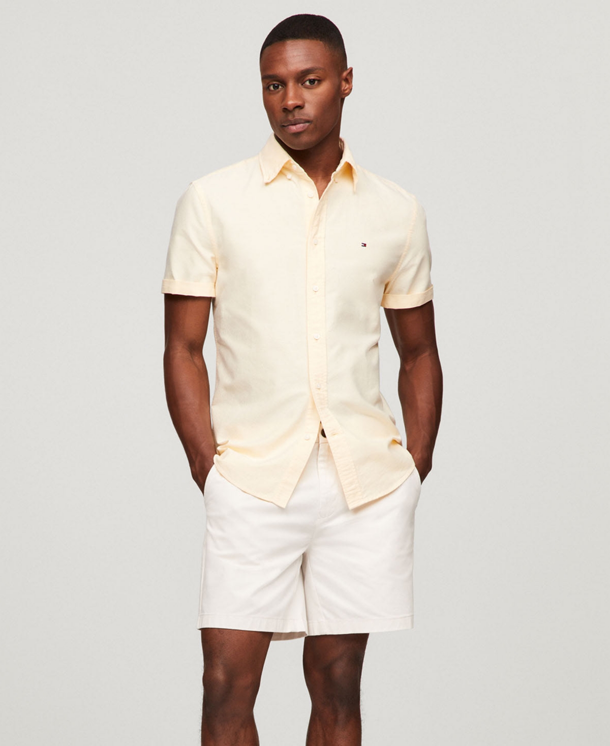 Tommy Hilfiger Men's Heritage Oxford Regular-fit Button-down Shirt In Citronella