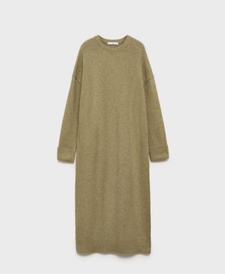 Women's Ribbed Finishes Knitted Dress