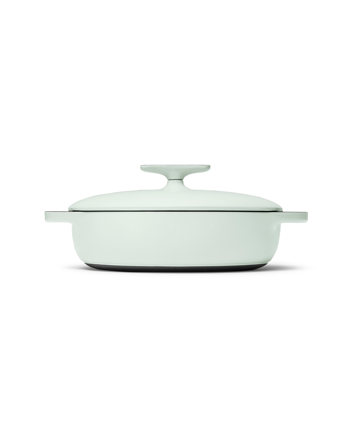 Caraway Cast Iron 3.5-quart Braiser With Domed Lid In Light Mist