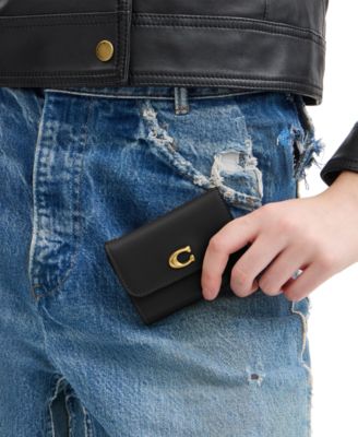 COACH Essential Leather Card Holder Wallet - Macy's