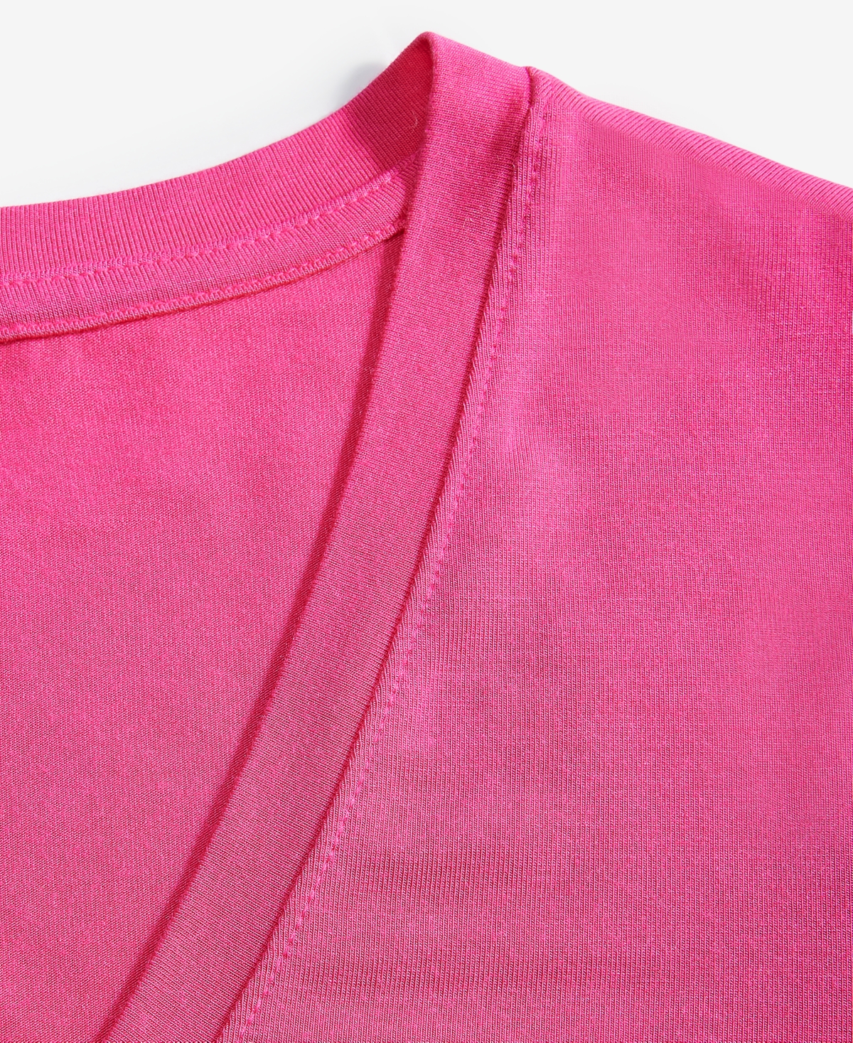 On 34th Women's Modal V-neck T-shirt, Created For Macy's In Fuchsia Purple