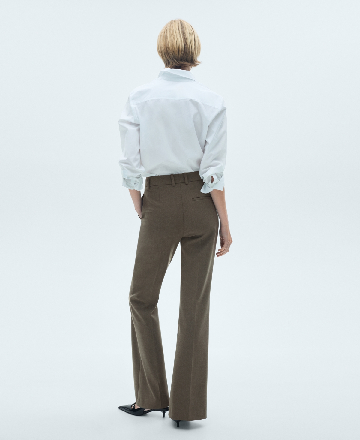 Mango Women's Pocket Flared Pants In Green