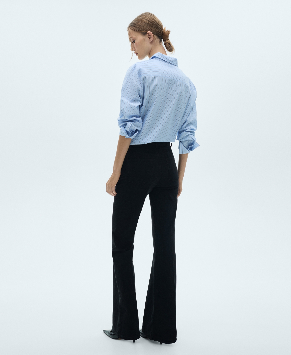 Mango Women's Violeta Flared Corduroy Jeans In Black