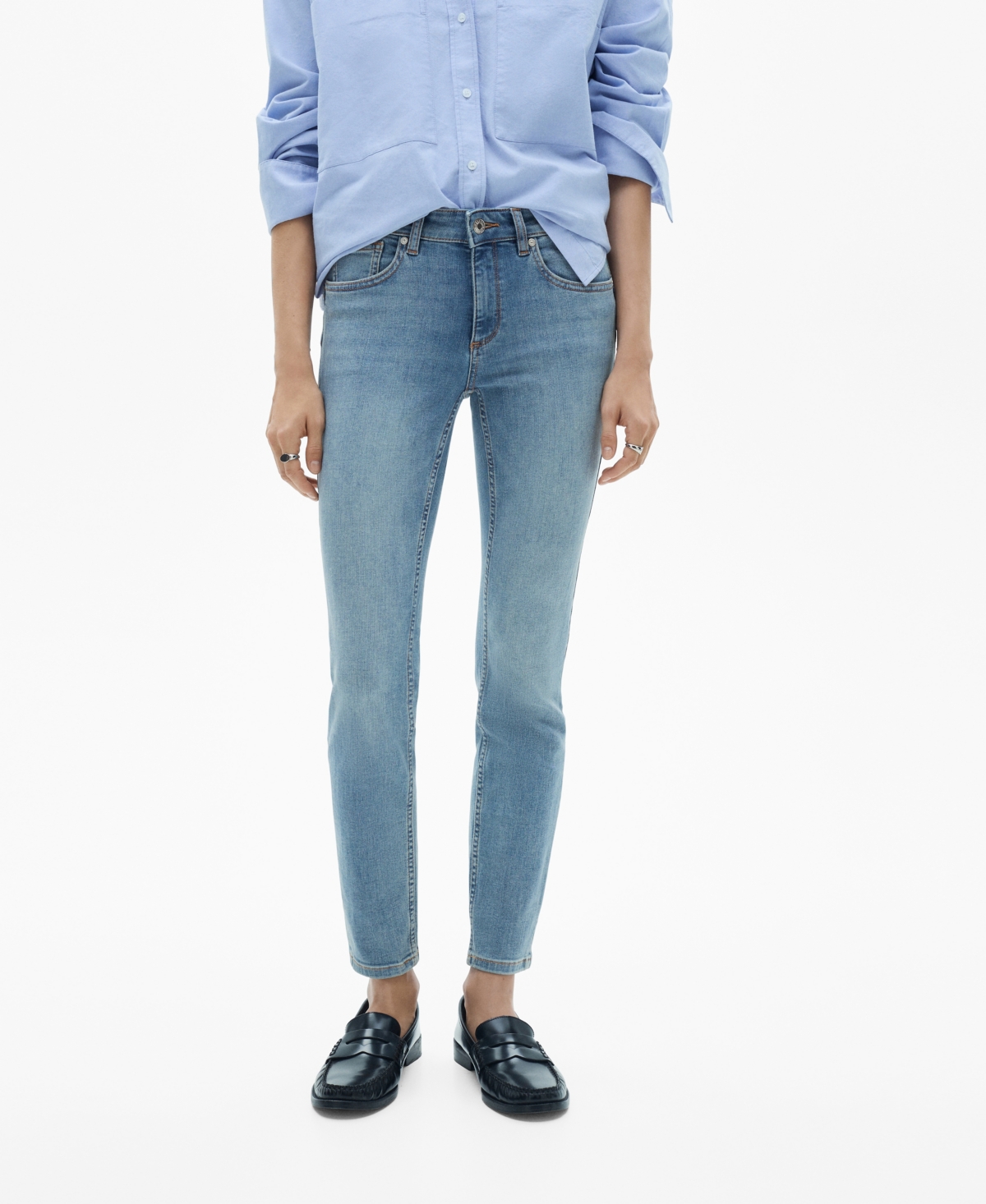 Mango Women's Low-Rise Push-Up Skinny Jeans