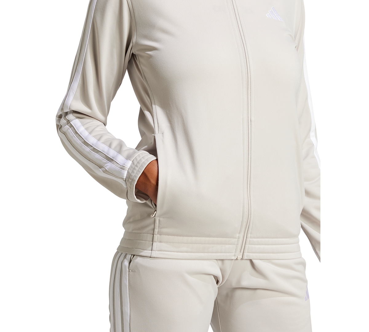 Shop Adidas Originals Women's Tricot 3-stripes Track Jacket In Wonder Alumina,white