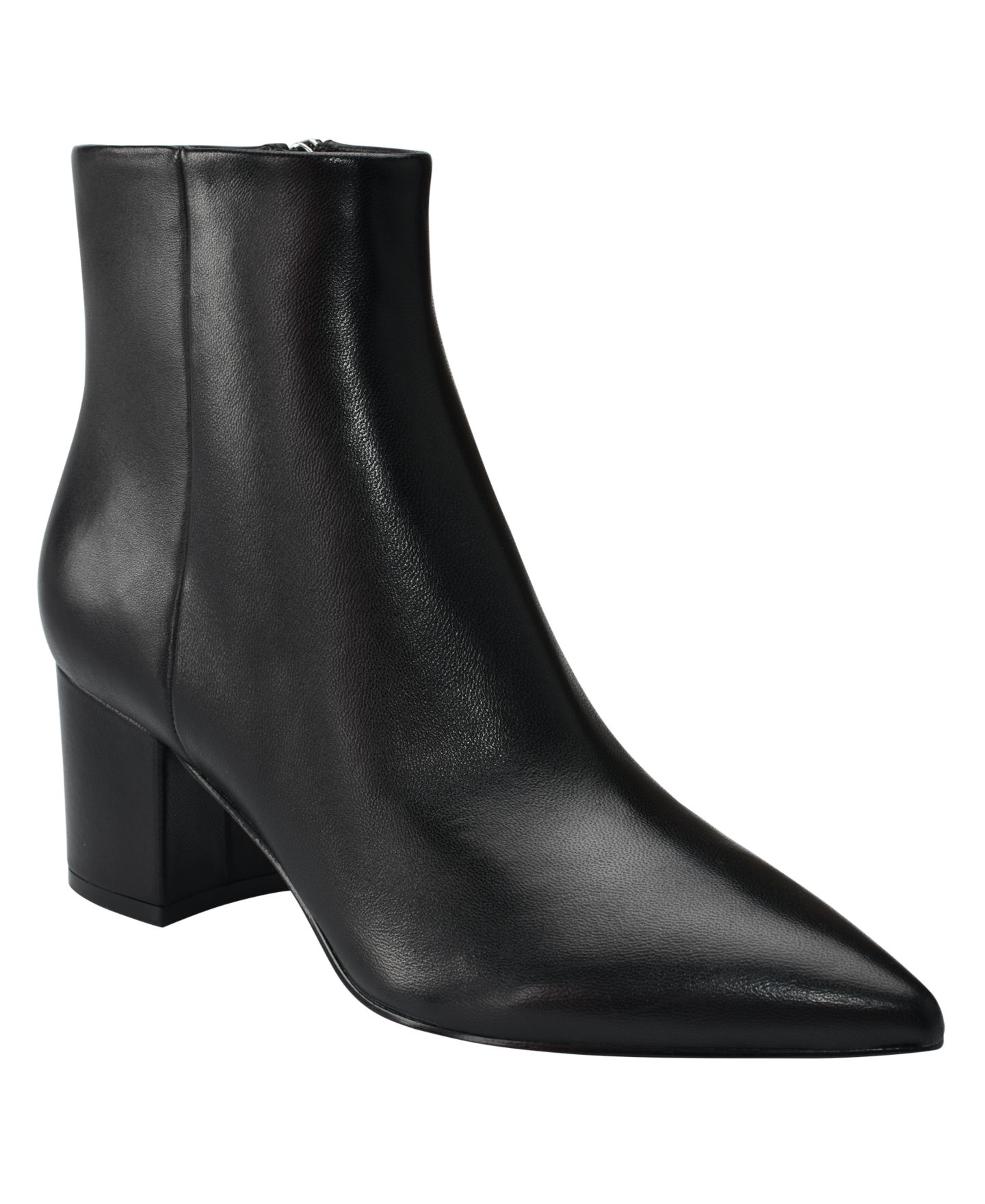 Женские ботинки Marc Fisher LTD Jarli Block Heel Dress Booties, цвет: Чёрный кожаный — фото 1