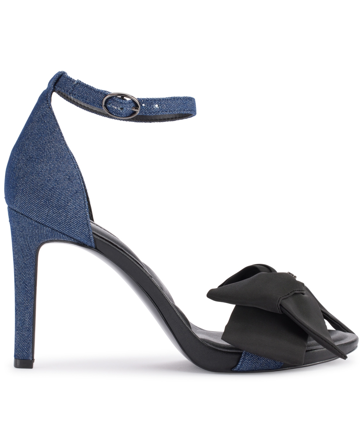 KARL LAGERFELD WOMEN'S KENZ BOW ANKLE STRAP DRESS SANDALS 