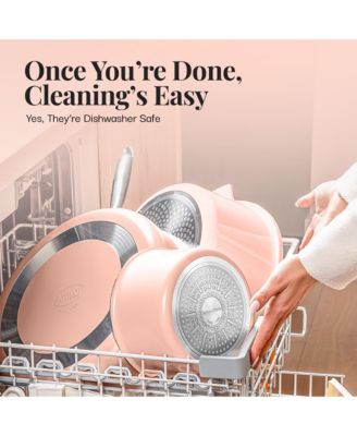 18 Piece Ceramic Nonstick Detachable Handle Cookware Set