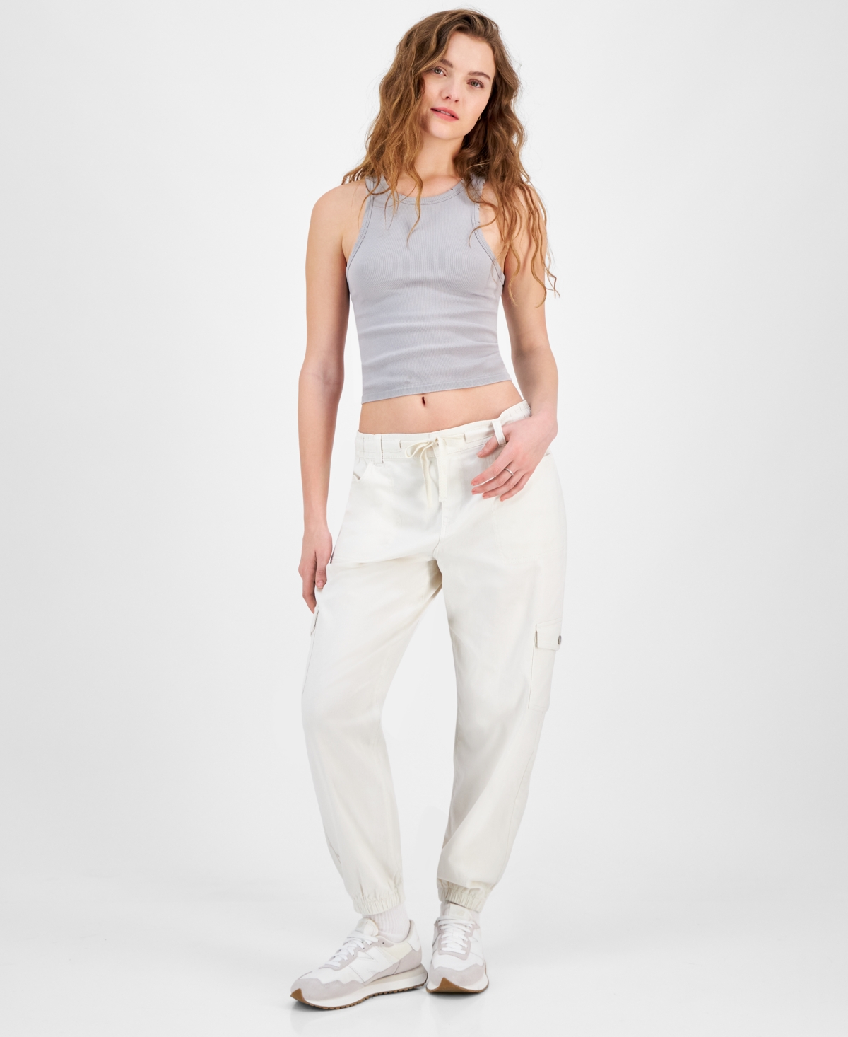 CELEBRITY PINK JUNIORS' DENIM CARGO JOGGERS 