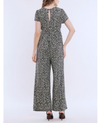 Maternity Short Sleeve V-Neck Flare Leg Jumpsuit - Motherhood