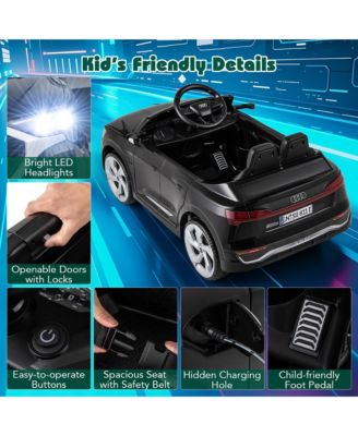 12V Kids Ride On Car w/Remote Control 4 Wheels Suspension 3 Speeds LED Headlight