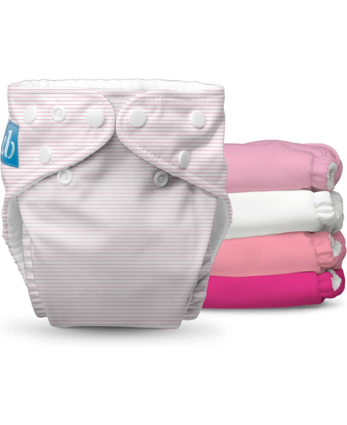 Charlie Banana 5 Pack - Reusable Cloth Diapers One Size -- Pastel pink