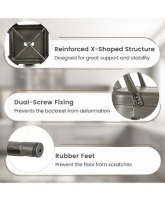 30 Inch Height Set of 4 High Back Metal Industrial Bar Stools