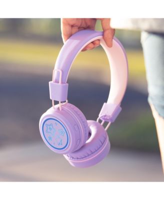 KidJamz KJ55BT Safe Listening Bluetooth Wireless Headphones for Kids w/ LED Lights