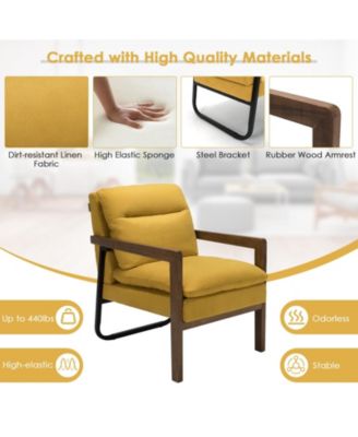 Single Sofa Chair with Extra-Thick Padded Backrest and Seat Cushion