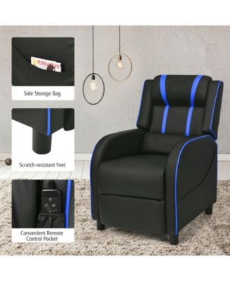Massage Racing Gaming Single Recliner Chair