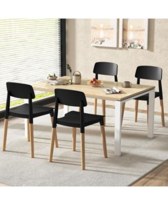 GOUUN Modern Dining Side Chairs Set of 4 with Ergonomic Backrest for Dining Room