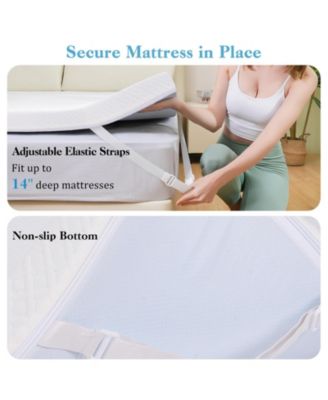 3 Inch Gel-Infused Memory Foam Mattress Topper with Removable Cover-Queen Size