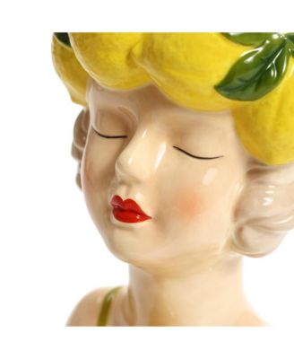 Lady Lemons Ceramic 11.6-Inch Tall Sculpture Vase