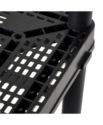 4 Shelf Fixed Height Medium Duty Storage Unit, Black (3 Pack)