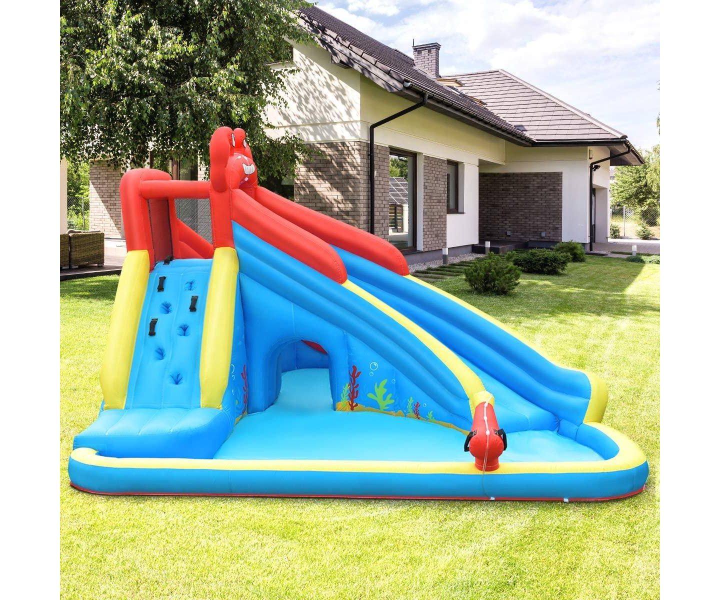 Детская игрушка GOUUN Inflatable Water Slide Bounce House with Water Cannon and Blower — фото 8