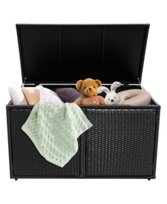 GOUUN 88 Gallon Garden Patio Rattan Storage Container Box