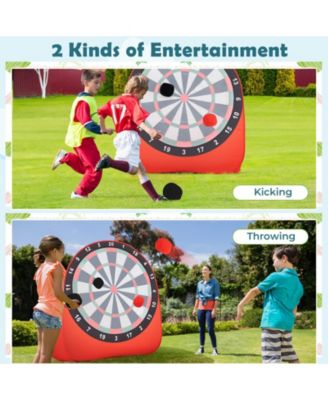 Large Dart Board for Kids with 4 Kick Balls