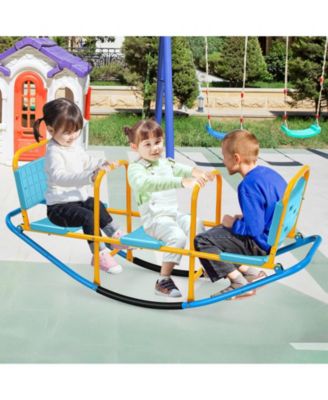 Outdoor Kids Seesaw Swivel Teeter for 3 to 8 Years Old