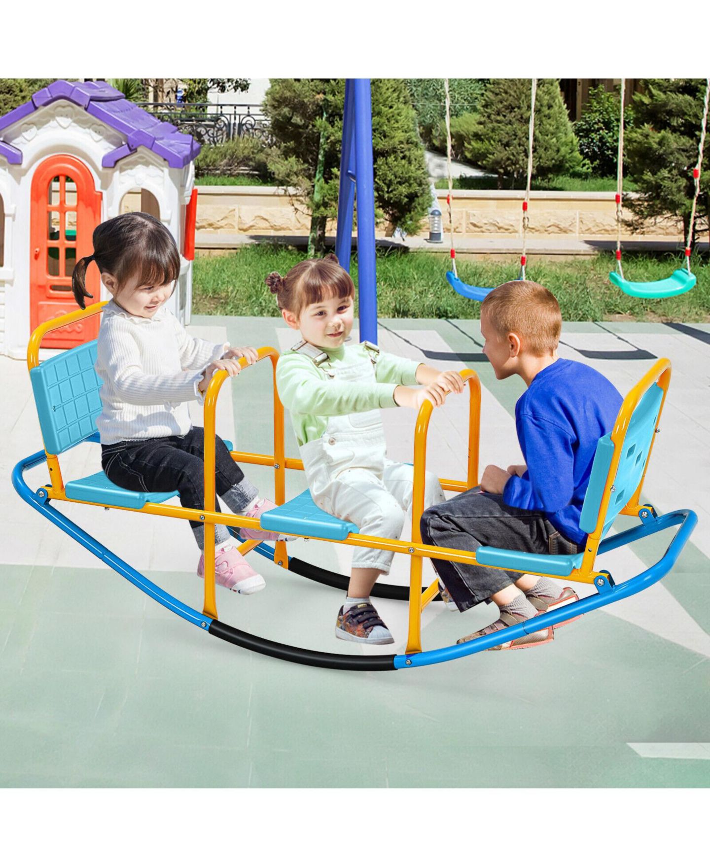 Детская игрушка GOUUN Outdoor Kids Seesaw Swivel Teeter for 3 to 8 Years Old, цвет: Синий — фото 7