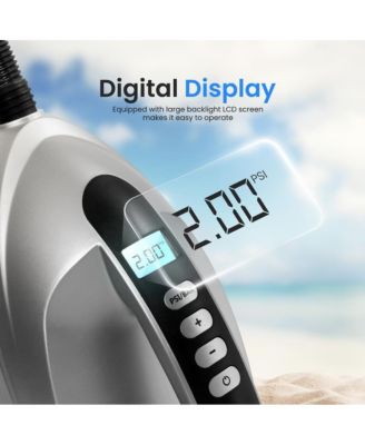 Electric Air Pump Inflator with Digital LCD, 16 PSI