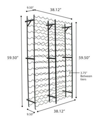 150-Bottle Freestanding Wine Rack Stand - Perfect Storage for Kitchen, Dining Room, Bar, or Wine Cellar