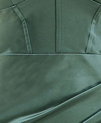 Juniors' Corset-Front Cutout-Back Gown