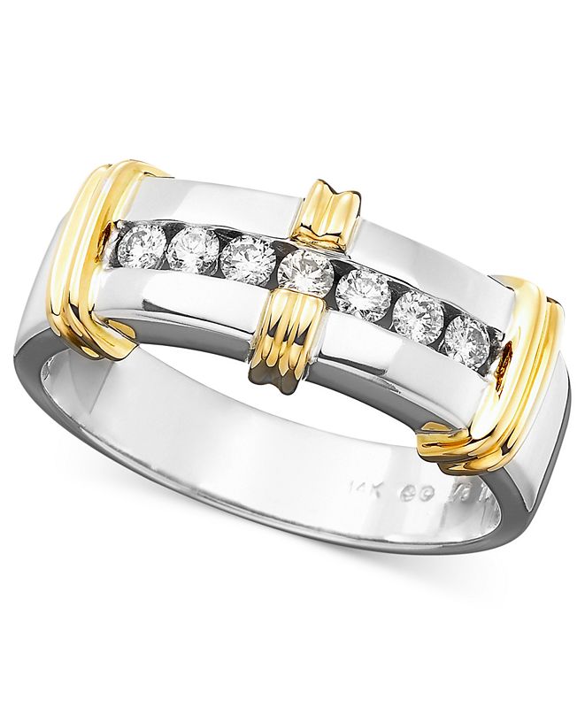 Macy's Men's Diamond Ring in 14k Gold (1/3 ct. tw.) & Reviews Rings