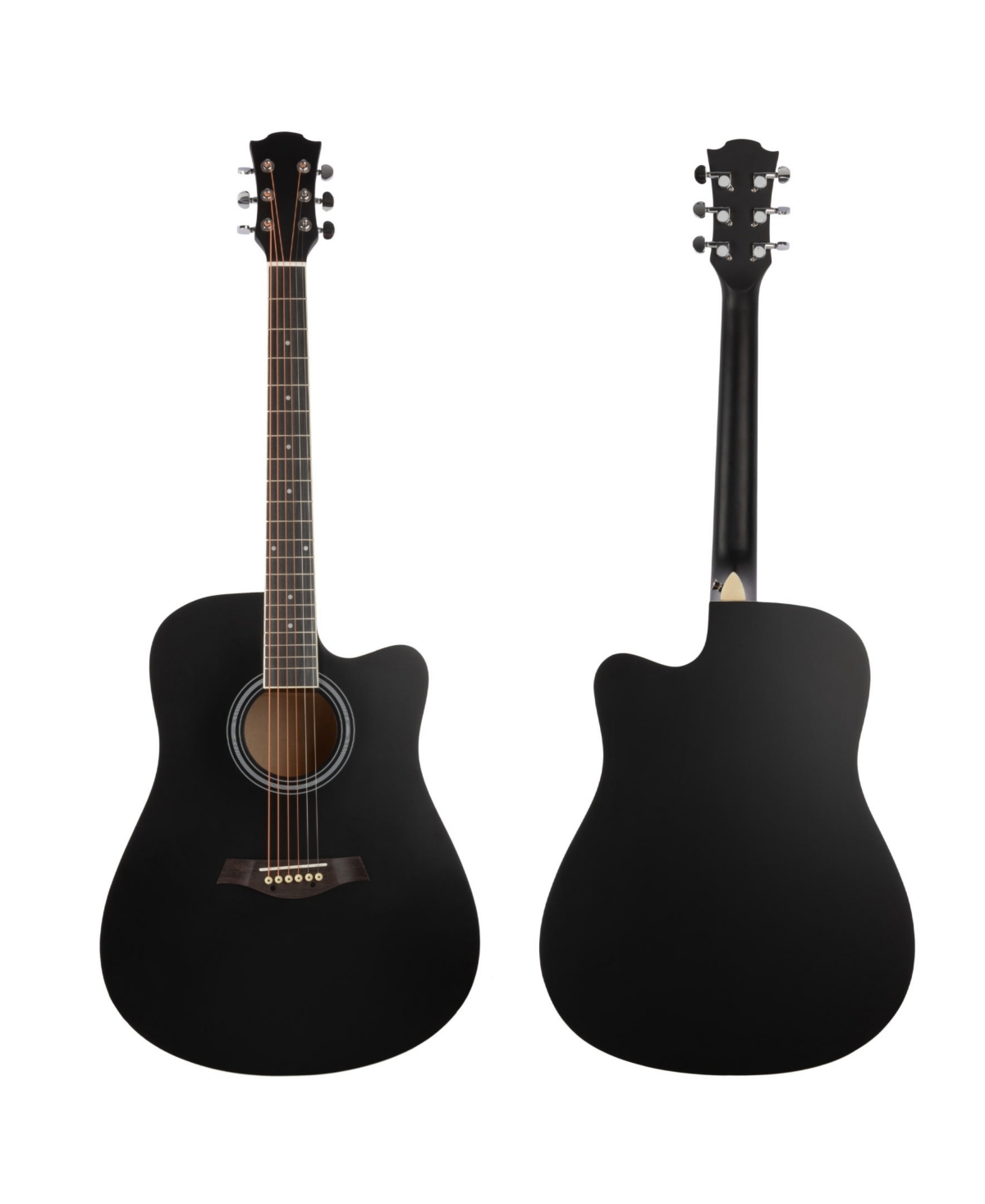 Trademark Global Hey Play 41" Acoustic Guitar Kit With Case In Black