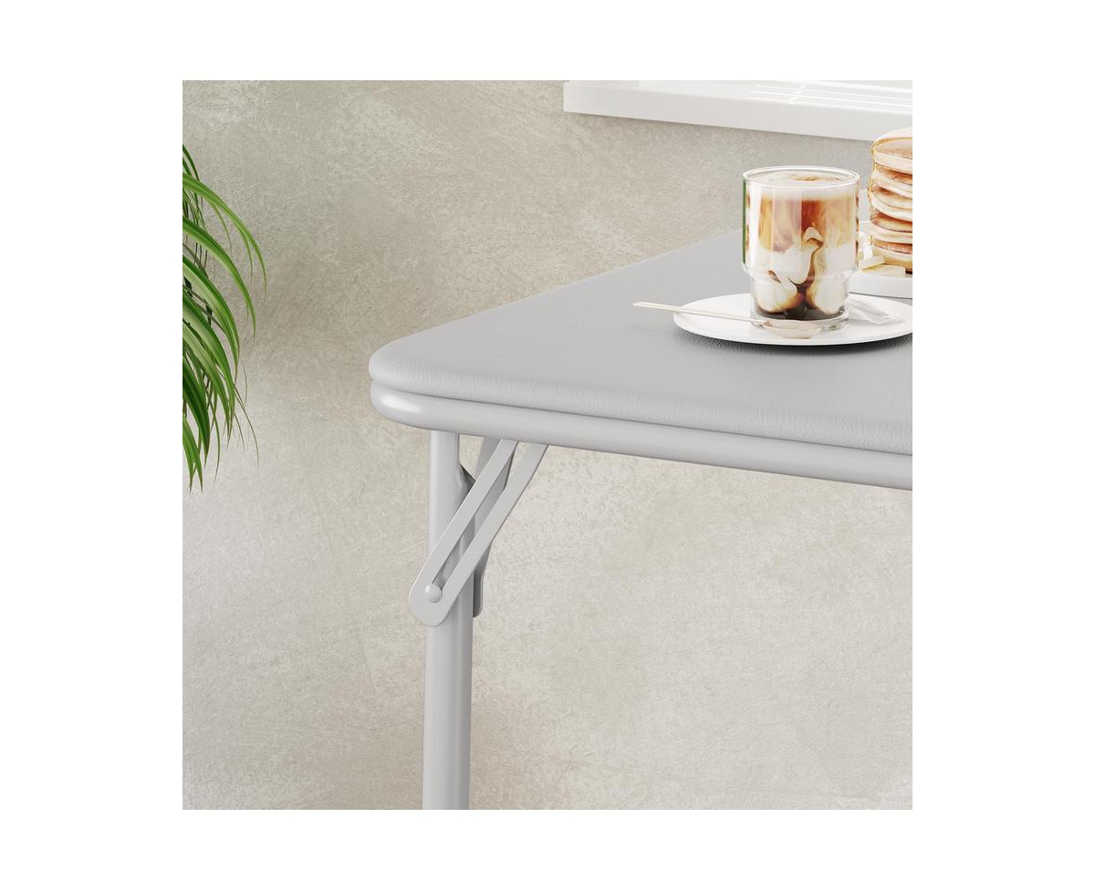 gaomon Folding Table, 33.6 Inch Folding Card Table, Portable Square Folding Table with Pu Soft Cushion,Metal Foldable Table Suitable for Living