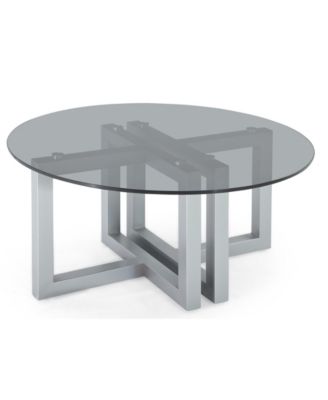Emila 38" Round Glass Mix and Match Coffee Table