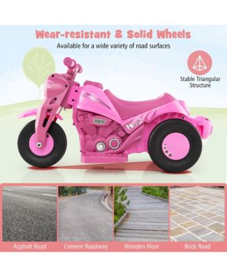 6V Kids Bubble Car Electric Ride on Motorcycle w/ Music Button & LED Headlight