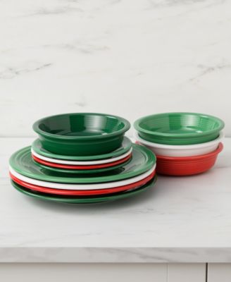 Mixed Holiday Classic Rim 12 Pc. Dinnerware Set, Service For 4