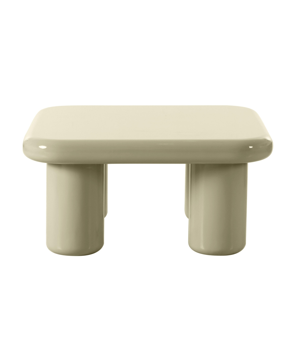 Tov Furniture 33.5" Wood Square Coffee Table In Cream