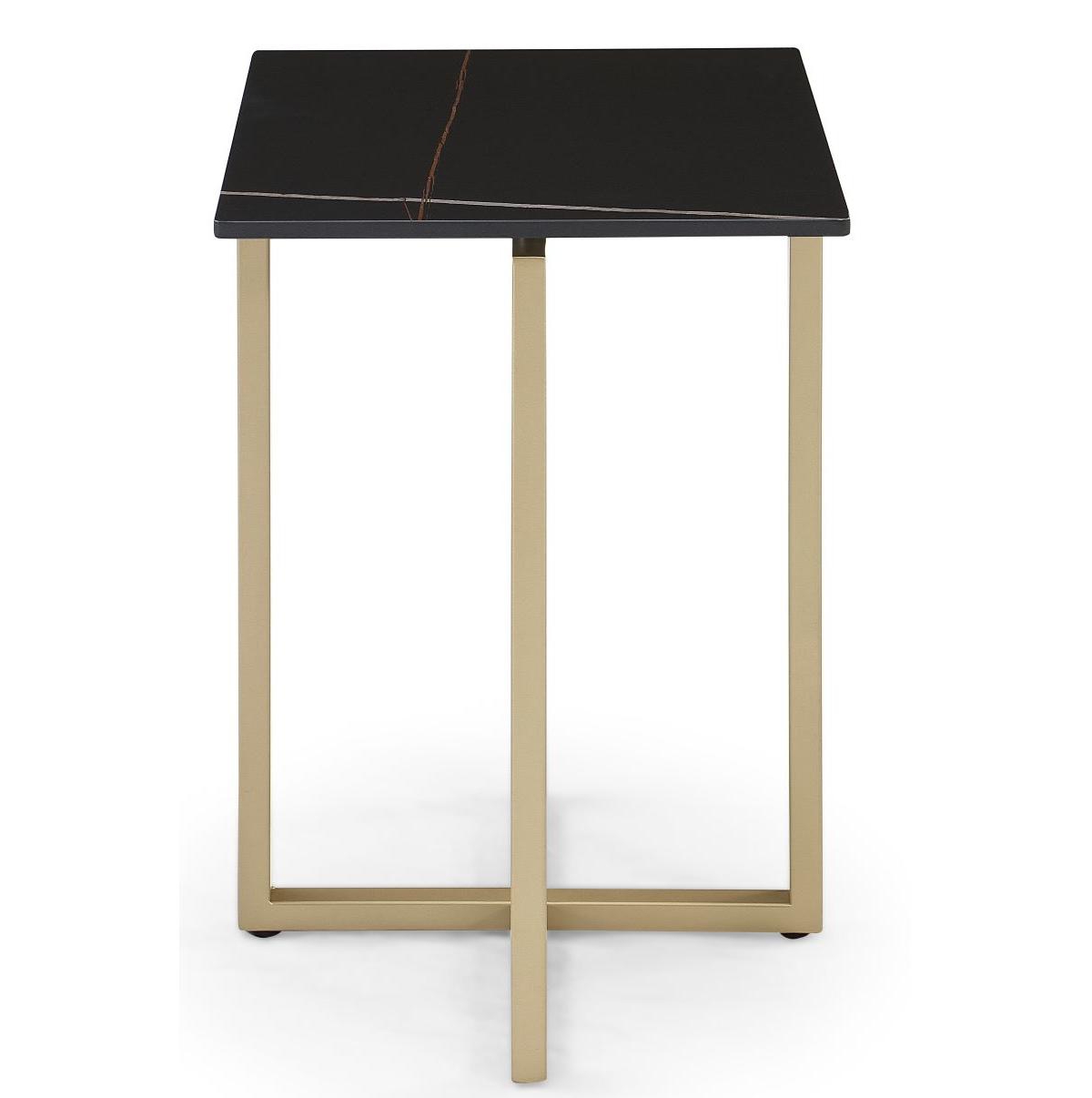 MACY'S EMILA 14" SQUARE SINTERED STONE MIX AND MATCH MARTINI TABLE 