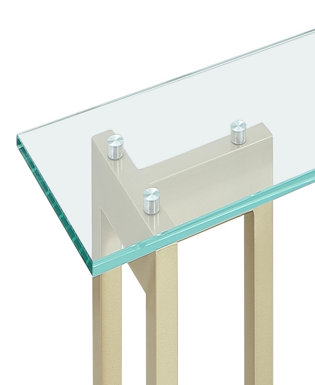 MACY'S EMILA 54" GLASS MIX AND MATCH CONSOLE TABLE 