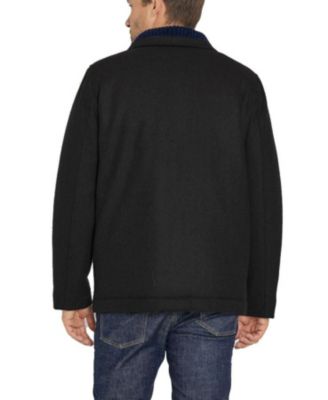 Men's Wool Harrington Jacket With Knit Collar