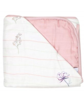 Toddler Triangles and Mint Oversized Bamboo Muslin Quilted Blanket