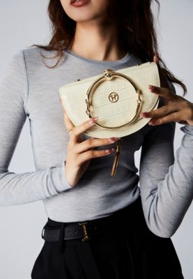 Small Crossbody Leather Classic Handbag Victoria Hyde Half-moon