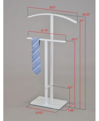 Dossi Metal Suit Valet Stand, Clothes Rack, Clothing Organizer, Jacket Hanger, Tie Hanger