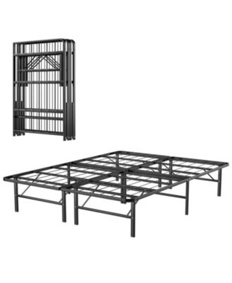 Queen Size Foldable Metal Platform Bed with Tool-Free Assembly-Queen size