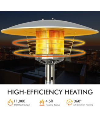 11 000 BTU Portable Tabletop Propane Patio Standing Heater