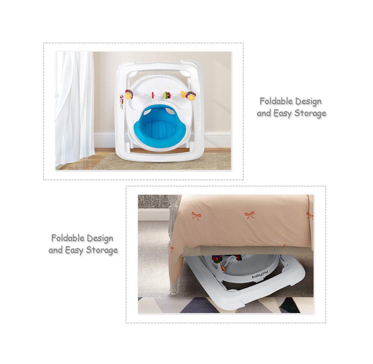 Baby Adjustable-Height Foldable Walker