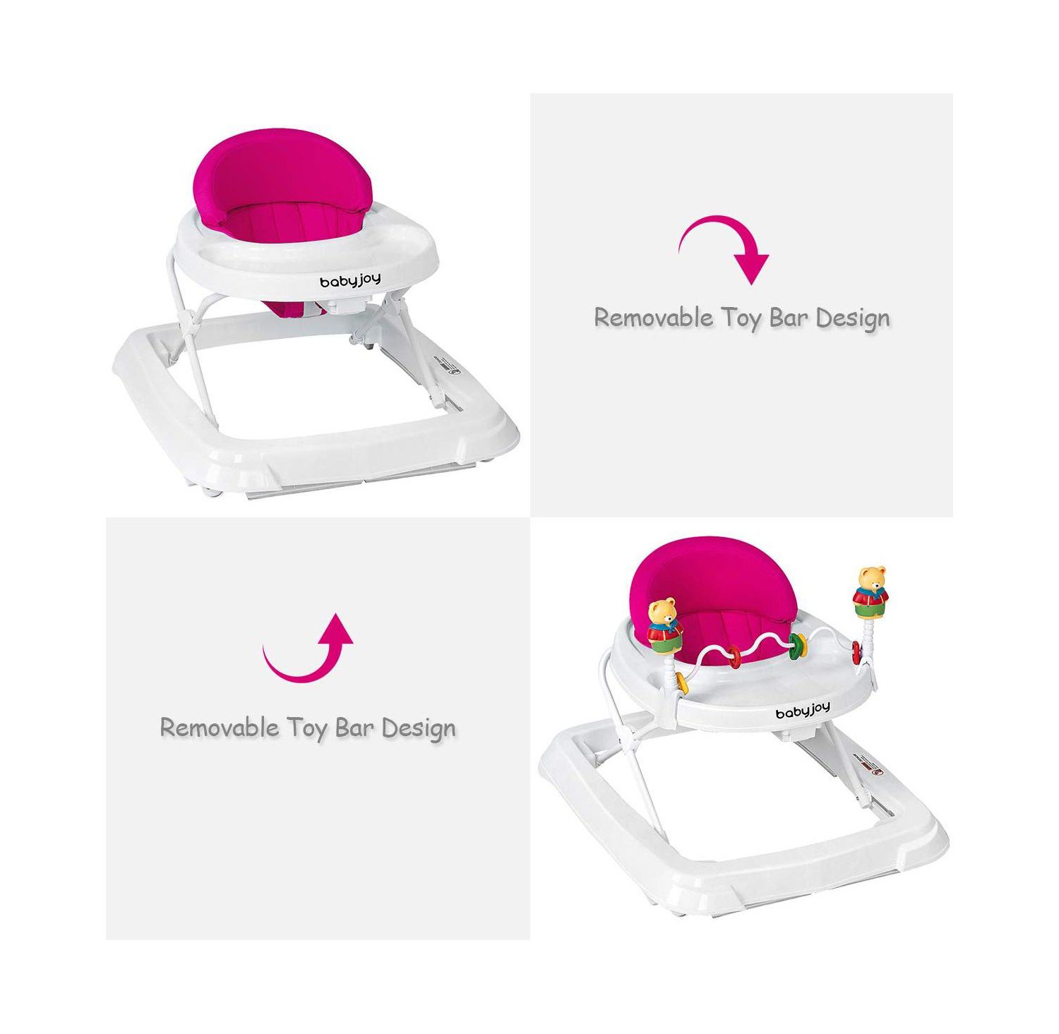 Baby Adjustable-Height Foldable Walker
