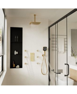 3 Functions 12 Inch Ceiling Mounted Thermostatic Shower System